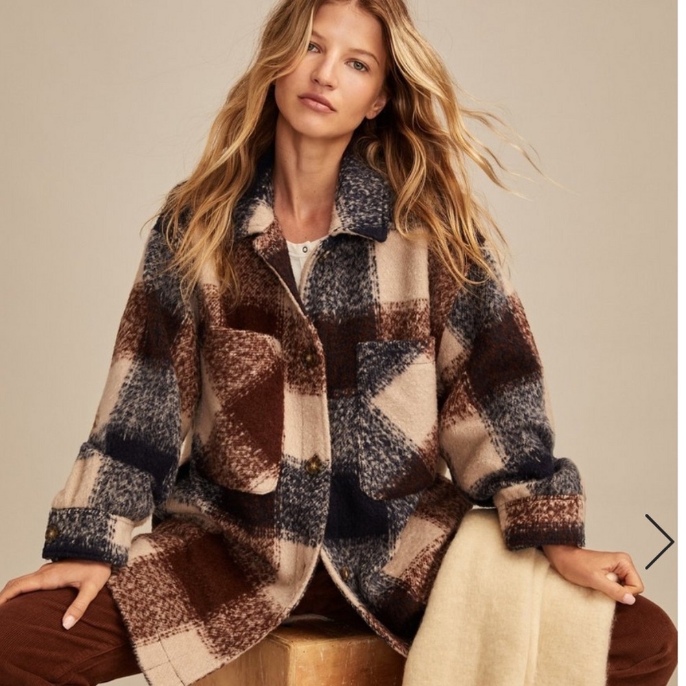 Lucky brand plaid shirt jacket